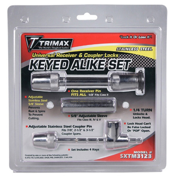 Trimax Stainless Steel Universal Fit Locking Pin & Adjustabl Sxtm3123