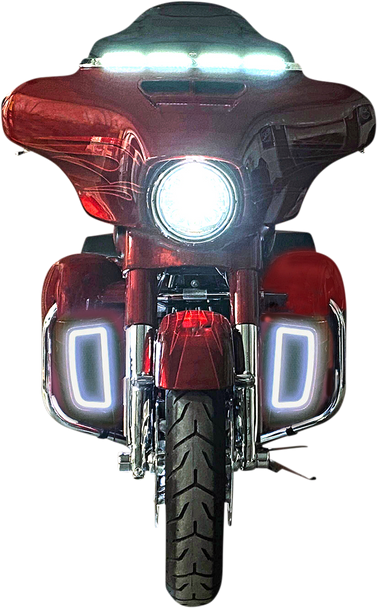 Custom Dynamics Lower Fairing Amber White Light Inserts Cdlfawb