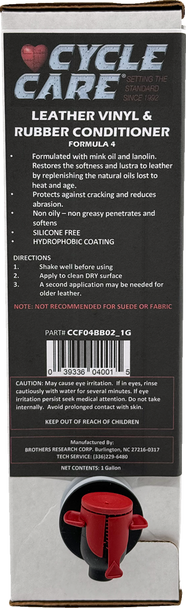 Cycle Care Formulas Formula 4 Leather, Vinyl And Rubber Conditioner Ccf04Bb02_1G