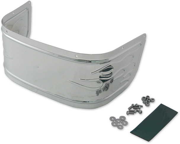 DRAG SPECIALTIES Chrome Plated Steel Front Fender Skirt Flame 1405-0223