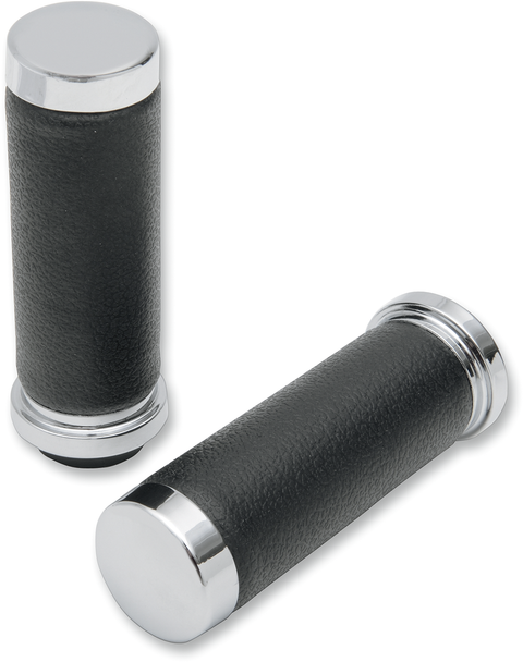 DRAG SPECIALTIES Textured Black Rubber Grips 0630-0948