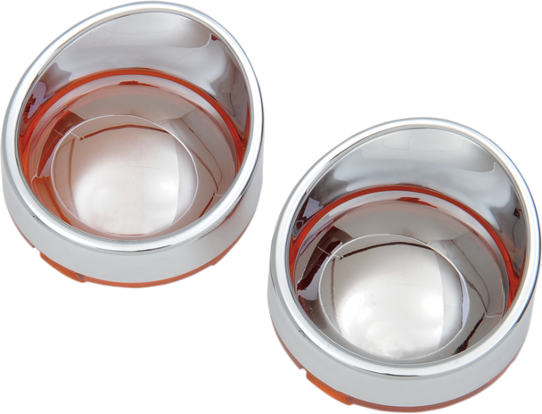 DRAG SPECIALTIES Visor-Style Bezel and Lens for Deuce-Style Turn Signals 2020-0400
