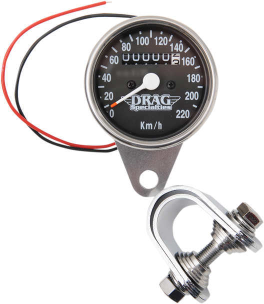 DRAG SPECIALTIES 2.4" Mini Mechanical Speedometer 2210-0330