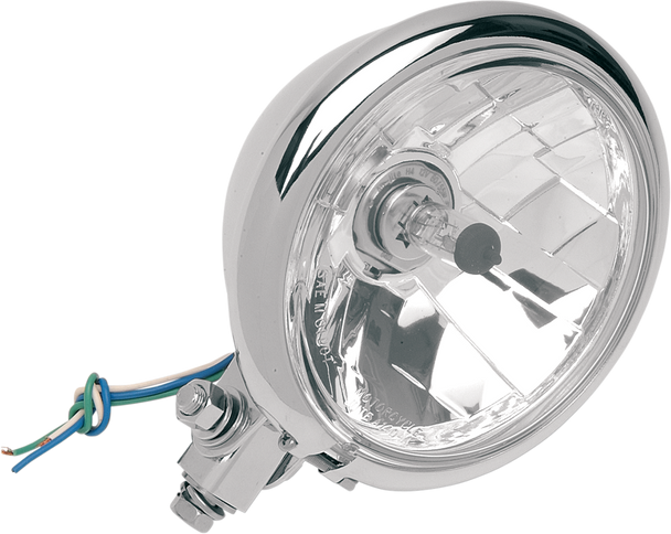 DRAG SPECIALTIES 5-3 4" Diamond-Style Bottom-Mount Headlight Assemblies for Springer 2001-0099