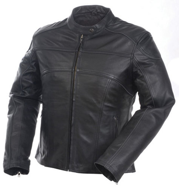 Mossi Mossi Womens Premium Leather Jacket Size 10 Black 20-218-10