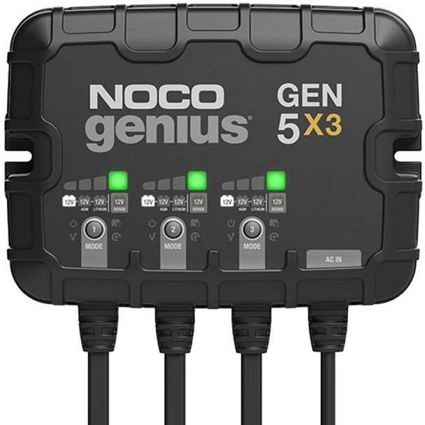 Genius Chargers 3-Bank 15A Onboard Battery Charger Gen5X3