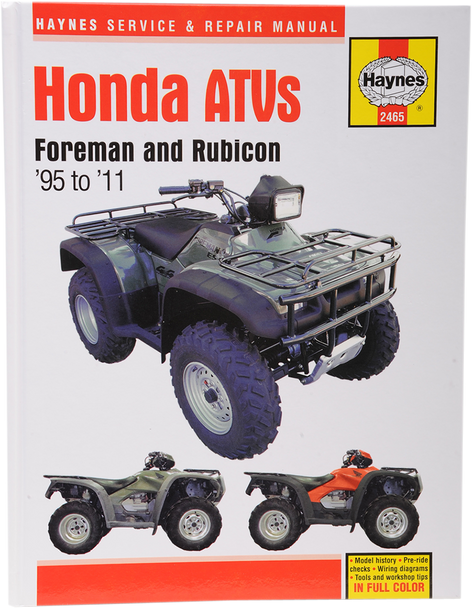 Haynes Atv Service & Repair Manual Honda M2465