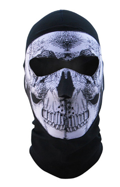 Balboa Coolmax Balaclava Extreme Full Mask B&W Skull Wbc002Nfme