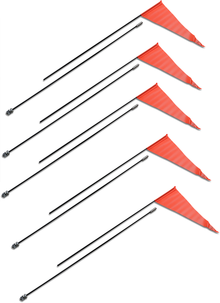Safety Vehicle Emblem Flag With Fiberglass Pole 7 Black