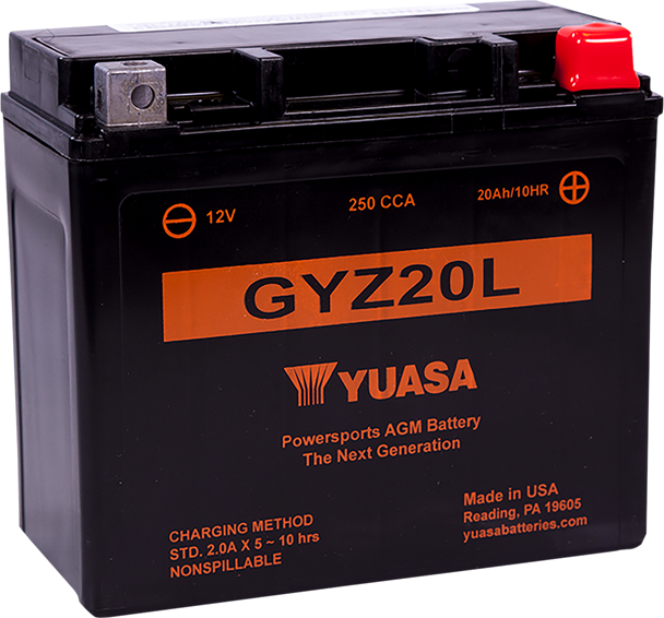Yuasa Gyz Factory-Activated Agm Maintenance-Free Battery Yuam720Gz
