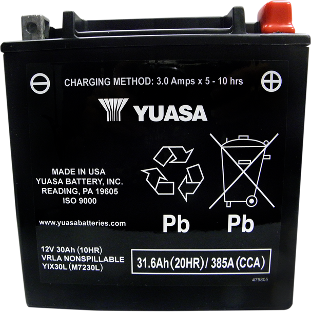 Yuasa Agm Maintenance-Free Battery Yuam6230Xpw