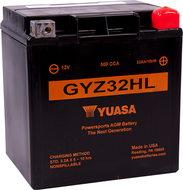 Yuasa Gyz Factory-Activated Agm Maintenance-Free Battery Yuam732Hl