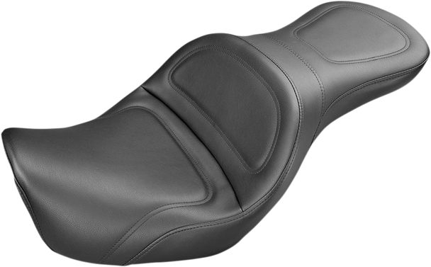 SADDLEMEN Seat - Explorer* - Without Backrest - Stitched - Black - Dyna '06-'17 806-04-0291