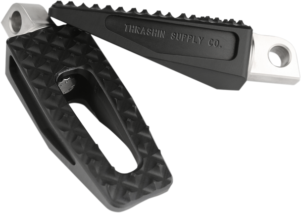 THRASHIN SUPPLY CO. P-54 Slim Footpegs with Radius Grip Surface - Black (Part Number: TSC-2021-1)