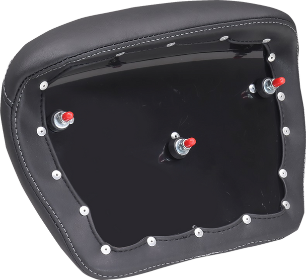 MUSTANG Deluxe Chopped Tour-Pak? Sissy Bar Pad - Black with Gunmetal Stitch, Part Number 88405GM