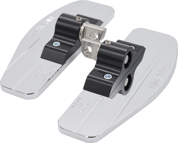THRASHIN SUPPLY CO. Mini Floorboards Chrome TSC-2025-3 for Male-Mount Footpeg Supports