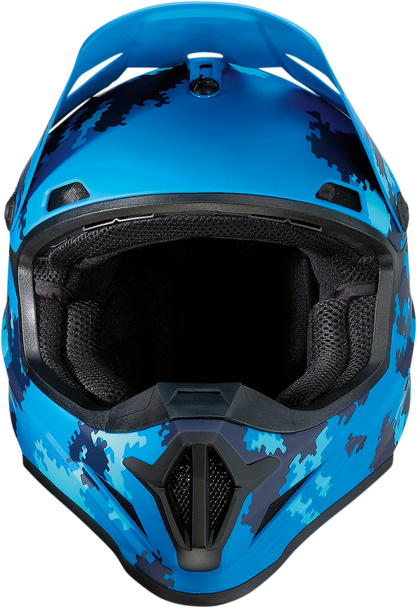 Z1R Rise Helmet Digi Camo Blue XL - Injection Molded Polycarbonate Shell with Dual Vents and Removable Liner