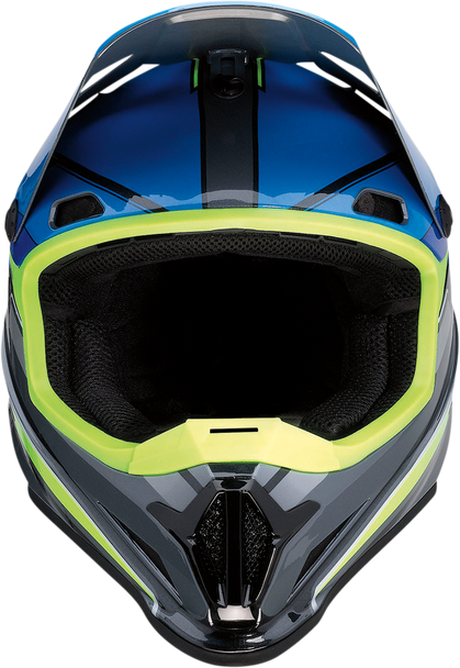 Z1R Rise Helmet 2XL - Blue/Hi-Viz with Injection Molded Polycarbonate Shell and Advanced Ventilation