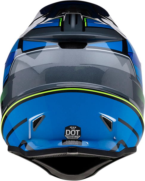 Z1R Rise Helmet 2XL - Blue/Hi-Viz with Injection Molded Polycarbonate Shell and Advanced Ventilation