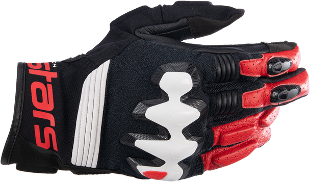 Alpinestars Halo Gloves - Black/White/Bright Red, XL - Part 3504822-1304