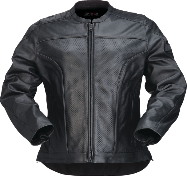 Z1R Women's Remedy Leather Motorcycle Jacket - Black, Medium (Part #2813-1043)