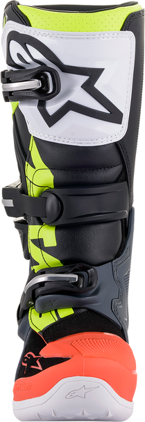 Alpinestars Youth Tech 7S Boots - Black, Gray, Red, White, Yellow | US 4 / EU 37