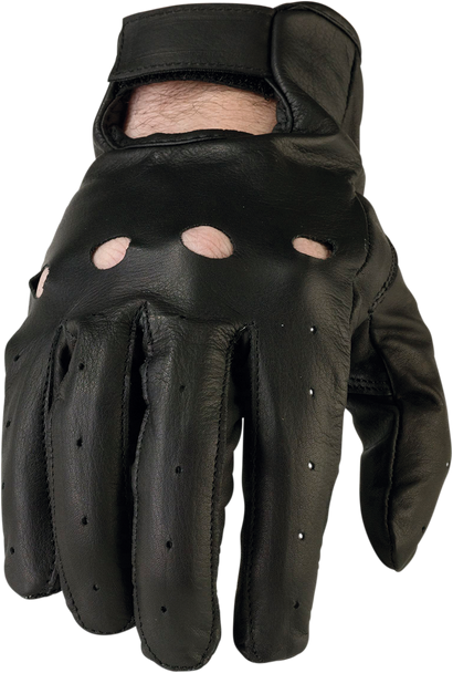 Z1R 243 Black Leather Motorcycle Gloves - Part Number 3301-2615, Extra Large