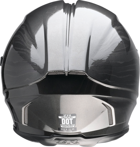 Z1R Jackal Helmet Patriot Stealth Large - Aerodynamic Polycarbonate Shell with Drop-Down Sun Visor