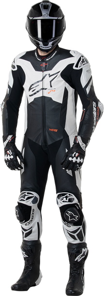 Alpinestars GP Plus v4 Sprint 1-Piece Leather Suit Black/Red Fluo/White US 50 / EU 60 (Part #3150225-1231-60)
