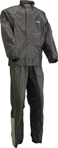 Z1R 2-Piece Rainsuit in Black, Part Number 2851-0522 * Waterproof Motorcycle Riding Gear for All Weather Conditions