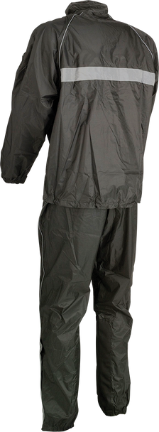 Z1R 2-Piece Rainsuit in Black, Part Number 2851-0522 * Waterproof Motorcycle Riding Gear for All Weather Conditions