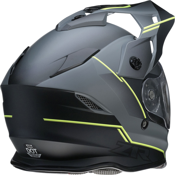 Z1R Range Snow Helmet Bladestorm Electric Dual Pane Gray/Black/Hi-Viz Yellow Large 0101-14068