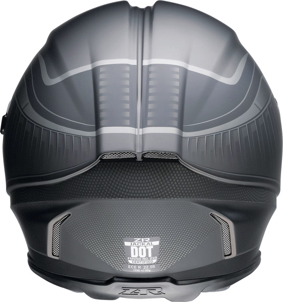 Z1R Jackal Helmet Dark Matter Steel 3XL - Aerodynamic Polycarbonate Shell with Drop-Down Sun Visor