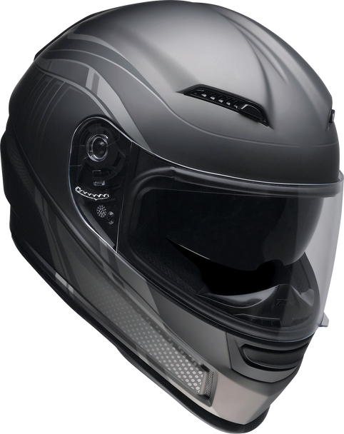Z1R Jackal Helmet Dark Matter Steel 3XL - Aerodynamic Polycarbonate Shell with Drop-Down Sun Visor