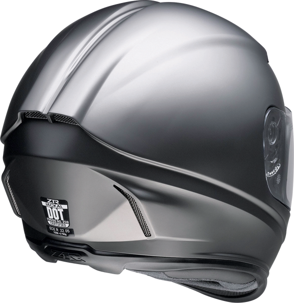 Z1R Jackal Helmet Satin Titanium 3XL - Aerodynamic Polycarbonate Shell with Drop-Down Sun Visor
