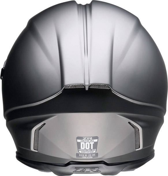 Z1R Jackal Helmet Satin Titanium 3XL - Aerodynamic Polycarbonate Shell with Drop-Down Sun Visor