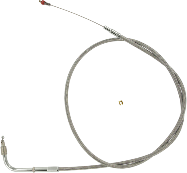 BARNETT Stainless Steel Idle Cable - Plus 6 Inches for Dyna, FXR, Softail 102-30-40015-06