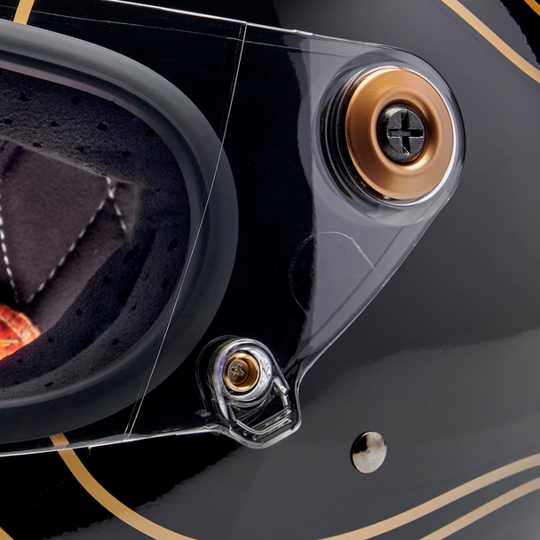 BILTWELL Gringo S Helmet - Gloss Black Flames, Small (Part No. 1003-567-502)