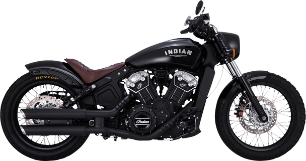 Vance & Hines 3-Inch Twin Slash Slip-On Mufflers with PCX Technology - Black, Part 48323