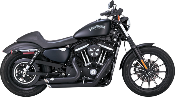 VANCE & HINES Shortshots Staggered Exhaust System with PCX Technology - Black (Part 47329)