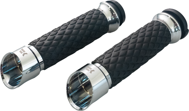 Khrome Werks Edge Grips - Custom Contour Diamond Chrome Part 500315