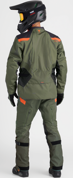 THOR Range Pants - Army/Orange US 30 with Vented Knee and Hip Pads