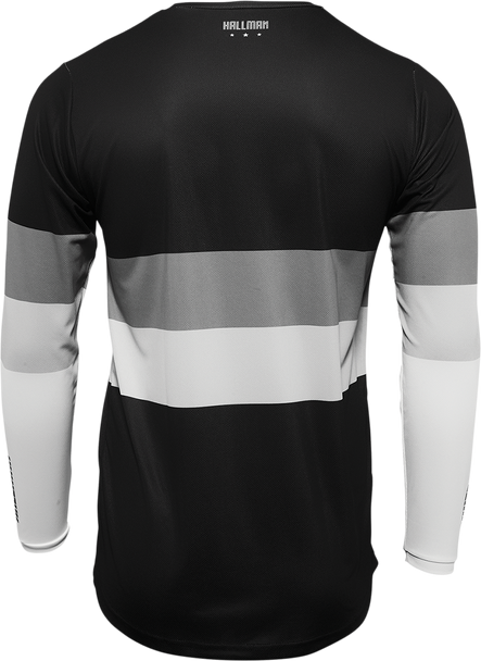 THOR Hallman Differ Draft Jersey - Black/White, Small (Part No. 2910-6597)