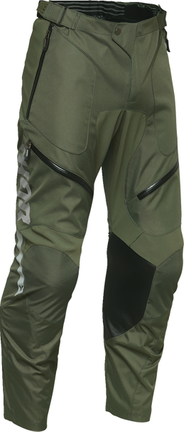 THOR Terrain In-the-Boot Pants - Army/Charcoal US 44 - Durable Motorcycle Riding Gear