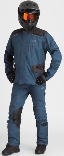 THOR Range Pants Steel US 32 with Vented Knee and Hip Pads, Waterproof Breathable Construction