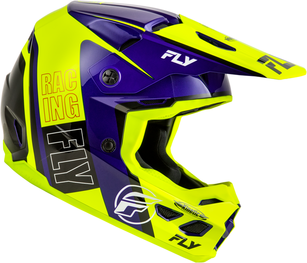 Kinetic Rally Helmet Hi Vis/Blue/Black Lg