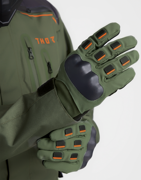 THOR Range Gloves Army/Orange Small 3330-8264 - Waterproof, Breathable and Insulated Gloves