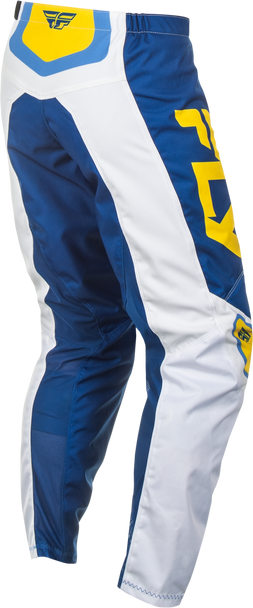 F 16 Pants White/Dark Blue/Yellow Sz 40