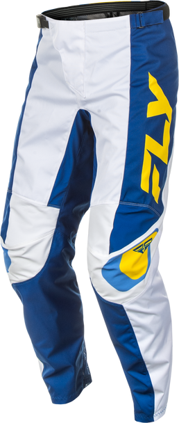 F 16 Pants White/Dark Blue/Yellow Sz 40