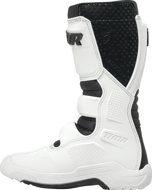 THOR Youth Blitz XR Boots - Size 3, White/Black - Part 3411-0747